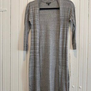 Express Long Grey lightweight cardigan